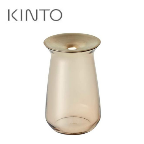 KINTO (キントー) 花器 LUNA ベース 80x130mm ブラウン 20334