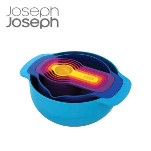 Joseph Joseph (ジョセフ ジョセフ) 食洗器対応 重ねて収納「計量カップ」「ボウル」他7点セット (ネストプラス) オーロラ 400380