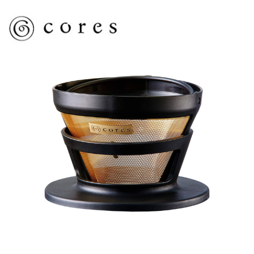 cores コレス コーヒードリッパー 丸山珈琲共同開発 ゴールドフィルター 2-4杯用 C246BK ペーパーフィルター不要 風味 香り オリジナル
