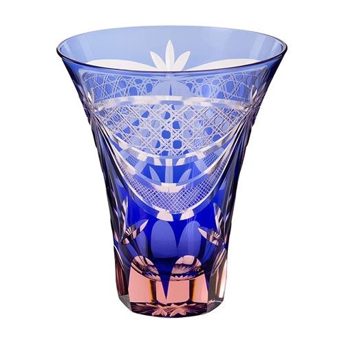 東洋佐々木ガラス グラス タンブラー ブルー 300ml 彩花切子 瑠璃 HG230-19BL