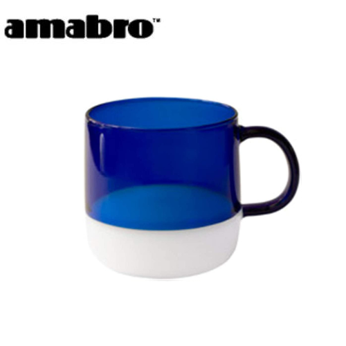 amabro アマブロ ツートーンマグ マグカップ 耐熱ガラス b133-002-014-1-3 ブルー