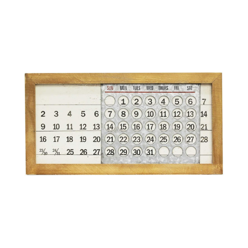 マグネット カレンダー ウッデン パーペチュアル ミニ ナチュラル 3.3×35×18cm 2415