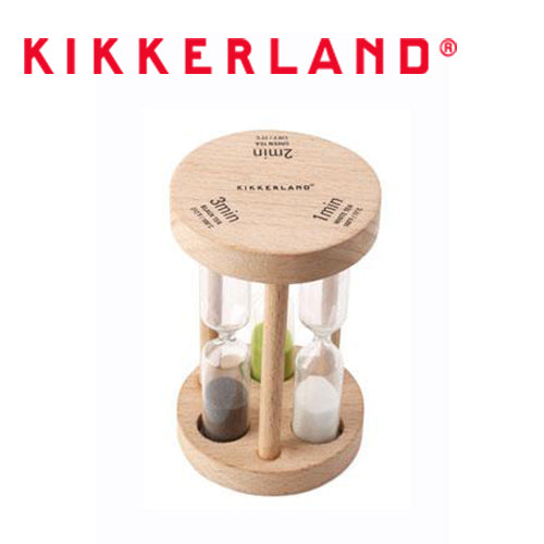 KIKKERLAND(キッカーランド) トリオティータイマー 置き時計 ベージュ W6.1×D10×H6.1cm CU238