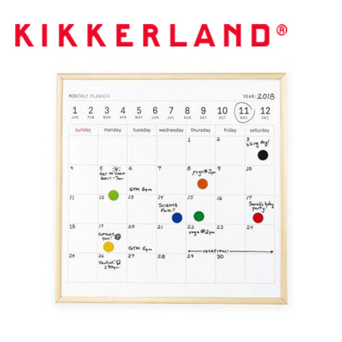 KIKKERLAND(キッカーランド) デザイン小物 ホワイトボードカレンダー"L" ホワイト W34×D34×H1cm KMH76L